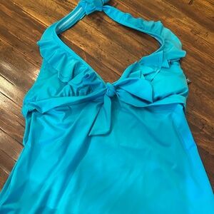 Kenneth Cole Blue Halter Bikini Top